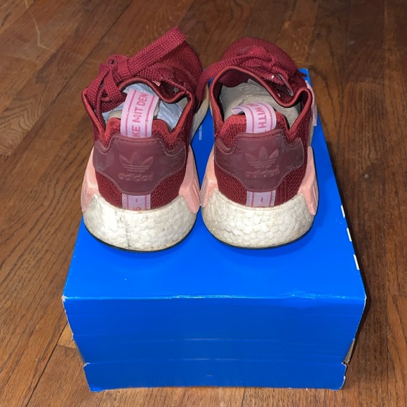 •ADIDAS•BURGUNDY COLLEGIATE ORIGINAL NMD_R1 SNEAKERS SIZE 6 WITH BOX. VGUC - Picture 4 of 10